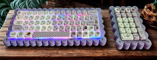 Kawaii Cream Puff Keyboard Set